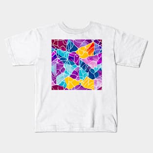 Abstract Marble, gems, precious stones, patchwork, colorful, geometrical,seamless patterns Kids T-Shirt